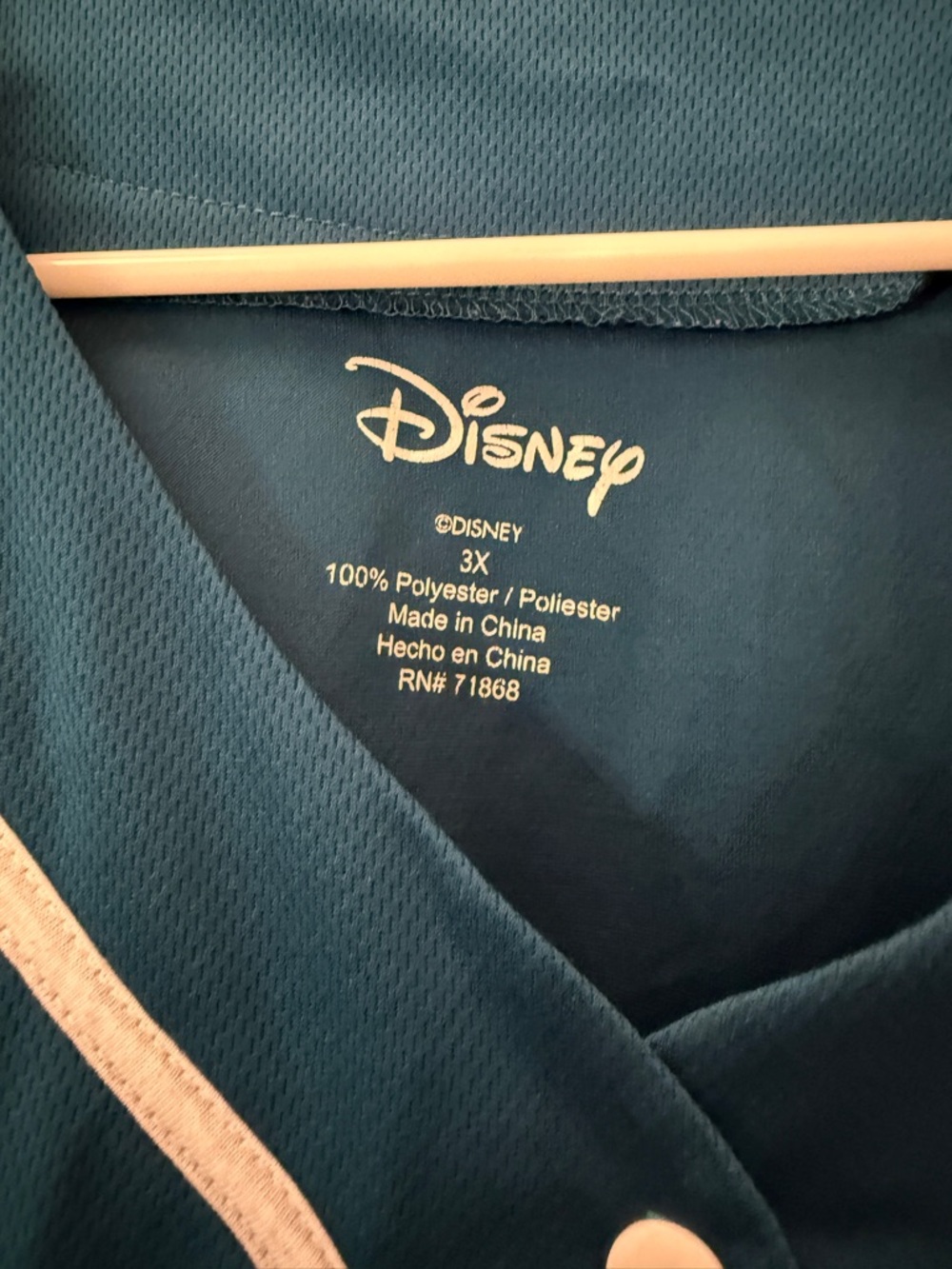 Disney Teal Stitch Button-Front Baseball Shirt - Picture 2 of 5